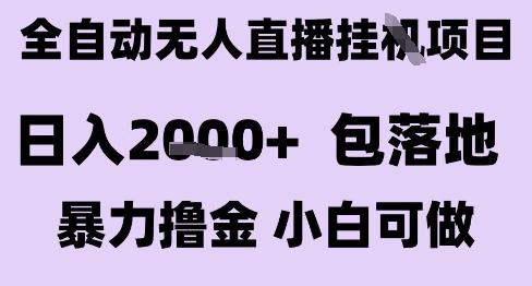 最新全自动抖音无人直播挂G项目,日入2k+ 包落地暴力撸金,小白可做【揭秘】-阳知网创资源库