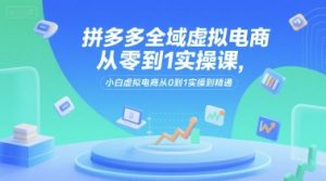 拼多多全域虚拟电商从零到1实操课,小白虚拟电商从0到1实操到精通-阳知网创资源库