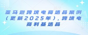 亚马逊跨境电商选品案例(更新2025年7月),跨境电商利基选品-阳知网创资源库