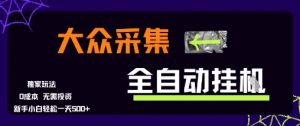 大众采集全自动玩法,新手小白轻松一天5张+,操作简单零成本【揭秘】-阳知网创资源库
