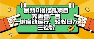 最新口撸挂G项目，无需看广告，一键启动全自动运行，轻松日入三位数【揭秘】-阳知网创资源库