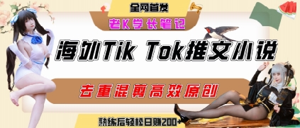 海外tiktok小说推文暴力项目,高停留率,高转化率,上手后一天搞顿饭钱不是问题-阳知网创资源库