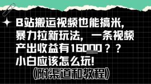 b站掘金计划？搬运视频也能挣拉新的收益，小白应该怎么玩！-阳知网创资源库