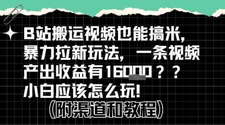 b站掘金计划?搬运视频也能挣拉新的收益,小白应该怎么玩!-阳知网创资源库