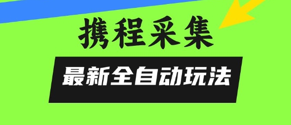 携程信息采集全自动玩法，0风控，无脑开干【揭秘】-阳知网创资源库