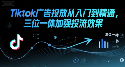 Tiktok广告投放从入门到精通,三位一体加强投流效果-阳知网创资源库