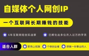 网创类公众号项目，自媒体个人网创IP，强IP强变现，操作一辈子-阳知网创资源库
