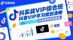 抖音实战VIP综合班,抖音VIP学习规划请晰抖音各种变现渠道-阳知网创资源库