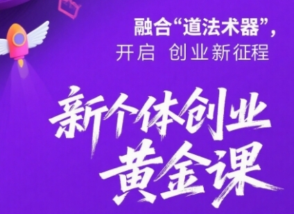 新个体创业黄金课：道法术器四维抢占2025红利-阳知网创资源库