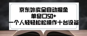 2025新风口京东外卖全自动掘金，单窗口50+，一个人轻轻松松操作十台设备【揭秘】-阳知网创资源库