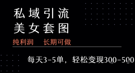 私域卖套图每天3-5单 每单利润99-2张+-阳知网创资源库