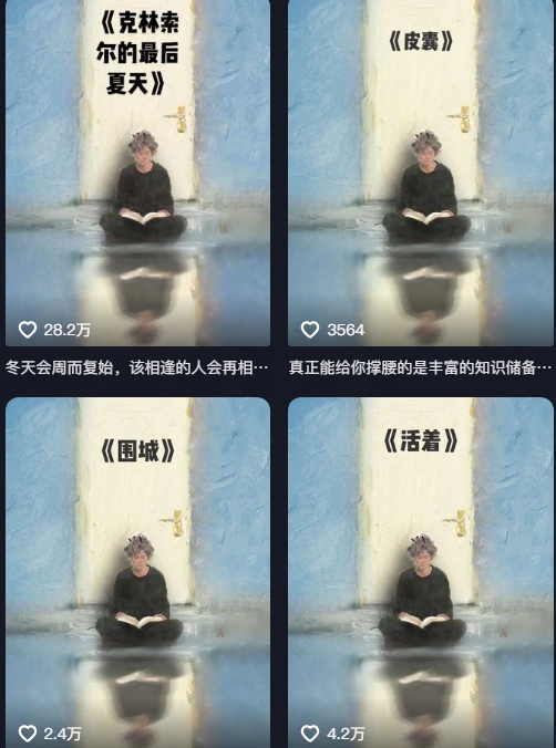 AI制作爆款书单，抖音42粉丝博主书单号制作拆解，单条视频28W赞-阳知网创资源库