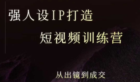 强人设ip打造课,8月最新5天短视频ip训练营,从出镜到成交-阳知网创资源库