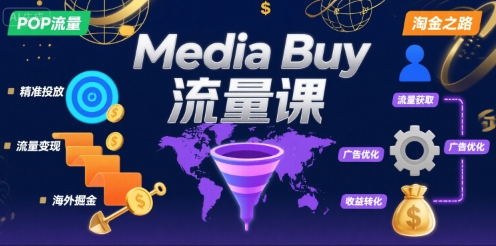 Media Buy之POP流量课,带你开启海外Media Buy淘金之路-阳知网创资源库