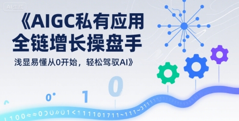 AIGC私有化应用全链增长操盘手,浅显易懂从0开始,轻松驾驭AI-阳知网创资源库
