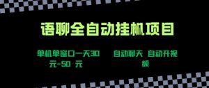 语聊自动视频自动聊天项目全新玩法,单机单窗口一天30-50+,新手看完直接上手【揭秘】-阳知网创资源库