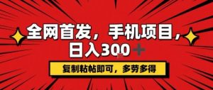 手机项目，日入3张+，复制黏贴即可，可矩阵操作，动手不动脑【揭秘】-阳知网创资源库