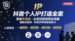 抖音个人IP系统落地实操大课,实操课程,辅助落地-阳知网创资源库