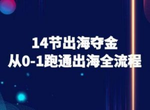 14节出海夺金从0-1跑通出海全流程-跨境电商教程-阳知网创资源库