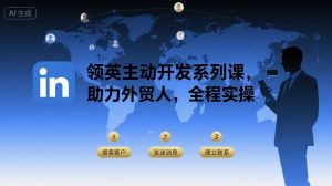 领英主动开发系列课,助力外贸人,全程实操-阳知网创资源库