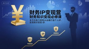 财务IP变现营,财务知识变现必修课,全方位助力财务从业者打造个人IP,实现知识变现-阳知网创资源库