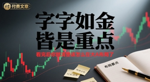 付费文章:字字如金 皆是重点, 看完后 你就清楚该怎么在大A布局了-阳知网创资源库