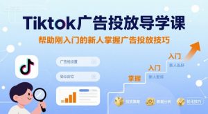 Tiktok广告投放导学课,帮助刚入门的新人掌握广告投放技巧-阳知网创资源库