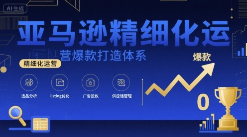 亚马逊精细化运营爆款打造体系，视频课+全套资料文档-阳知网创资源库