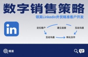 数字销售策略领英LinkedIn外贸精准客户开发-阳知网创资源库