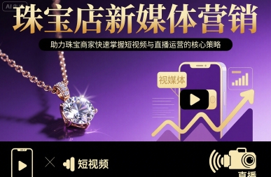 珠宝店新媒体营销,助力珠宝商家快速掌握短视频与直播运营的核心策略-阳知网创资源库