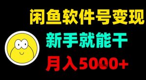 闲鱼软件号变现，新手就能干，月入5k+-阳知网创资源库