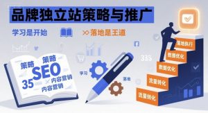 品牌独立站策略与推广,学习是开始,落地是王道-阳知网创资源库