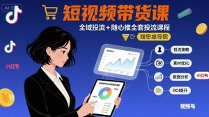 最新短视频带货课，全域投流+随心推全套投流课程+思维导图-阳知网创资源库