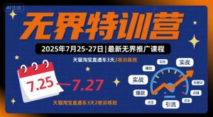无界特训营2025年7月25-27日,最新无界推广课程,天猫淘宝直通车3天2夜训练班-阳知网创资源库