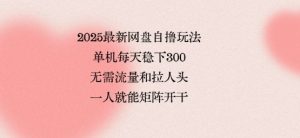 2025最新网盘自撸玩法,单机每天稳下3张,无需流量和拉人头,一个人就可轻松矩阵,全网独一份【揭秘】-阳知网创资源库
