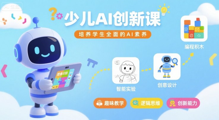 少儿AI创新课,培养学生全面的AI素养-阳知网创资源库