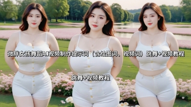 微胖女孩舞蹈AI视频制作提示词(含绘图词、视频词) 跳舞+视频教程-阳知网创资源库