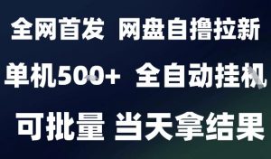 2025最新九月网盘自撸拉新，全自动运行，解放双手，日入5张+，小白可玩，批量操作【揭秘】-阳知网创资源库