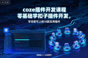 coze插件开发课程,零基础学扣子插件开发,学完即可上线10款实用插件-阳知网创资源库