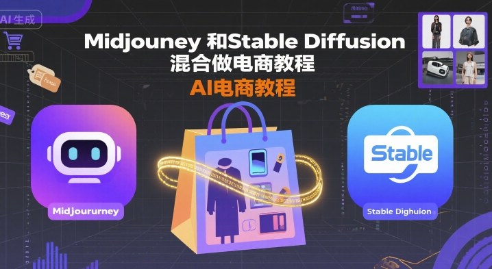 Midjourney和Stable Diffusion混合做电商教程-ai电商教程-阳知网创资源库