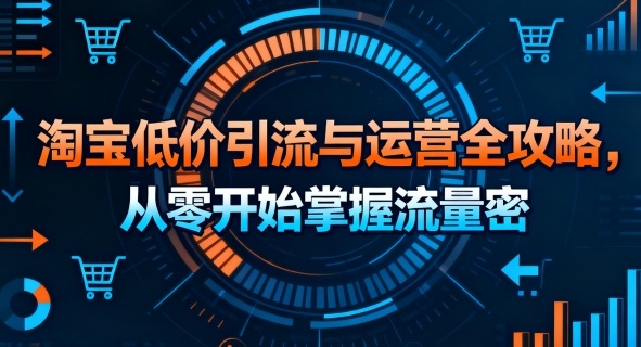 淘宝低价引流与运营全攻略,从零开始掌握流量密码-阳知网创资源库