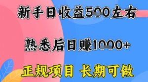全年可变现项目,收益高无门槛,正规项目,长期可做,一天收益1k+一台电脑在家创业【揭秘】-阳知网创资源库