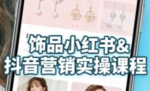 抖音+小红书饰品卖货:货源、开店、内容全教会,让新手快速掌握饰品线上营销全流程,轻松开启变现路-阳知网创资源库
