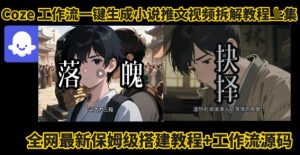 coze工作流一键生成小说推文视频搭建拆解教程,无需剪辑,无需拍摄写文案智能体拆解-阳知网创资源库