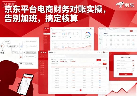 京东平台电商财务对账实操,告别加班,搞定核算-阳知网创资源库