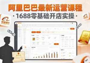 阿里巴巴最新运营课程,1688零基础开店实操-阳知网创资源库