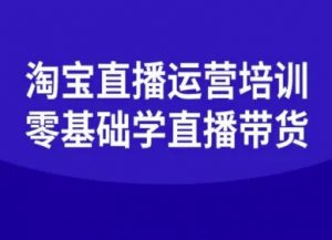 淘宝直播运营培训-零基础学会直播卖货-阳知网创资源库