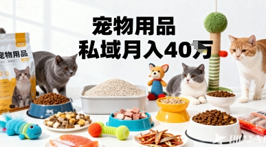 月变现40个！宠物用品私域运营的精准掘金之道玩法-阳知网创资源库