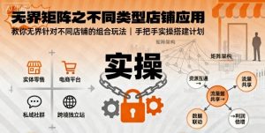 无界矩阵之不同类型店铺应用,教你无界针对不同类型店铺的组合玩法应用,手把手实操搭建计划-阳知网创资源库