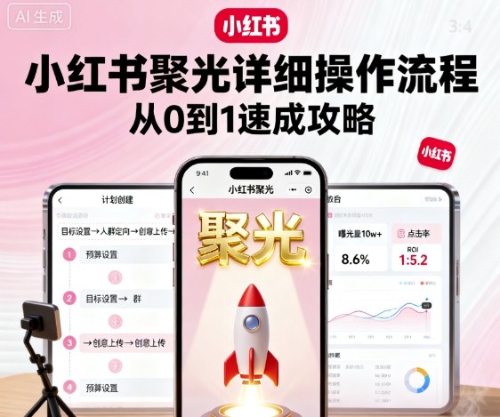 小红书聚光详细操作流程,小红书聚光从0到1速成攻略-阳知网创资源库
